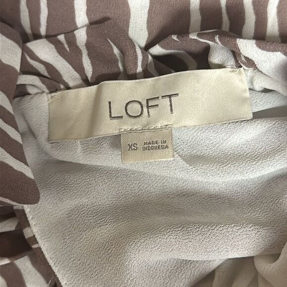 Loft Zebra Print Tie Back Shell Sz XS - Picture 12 of 12